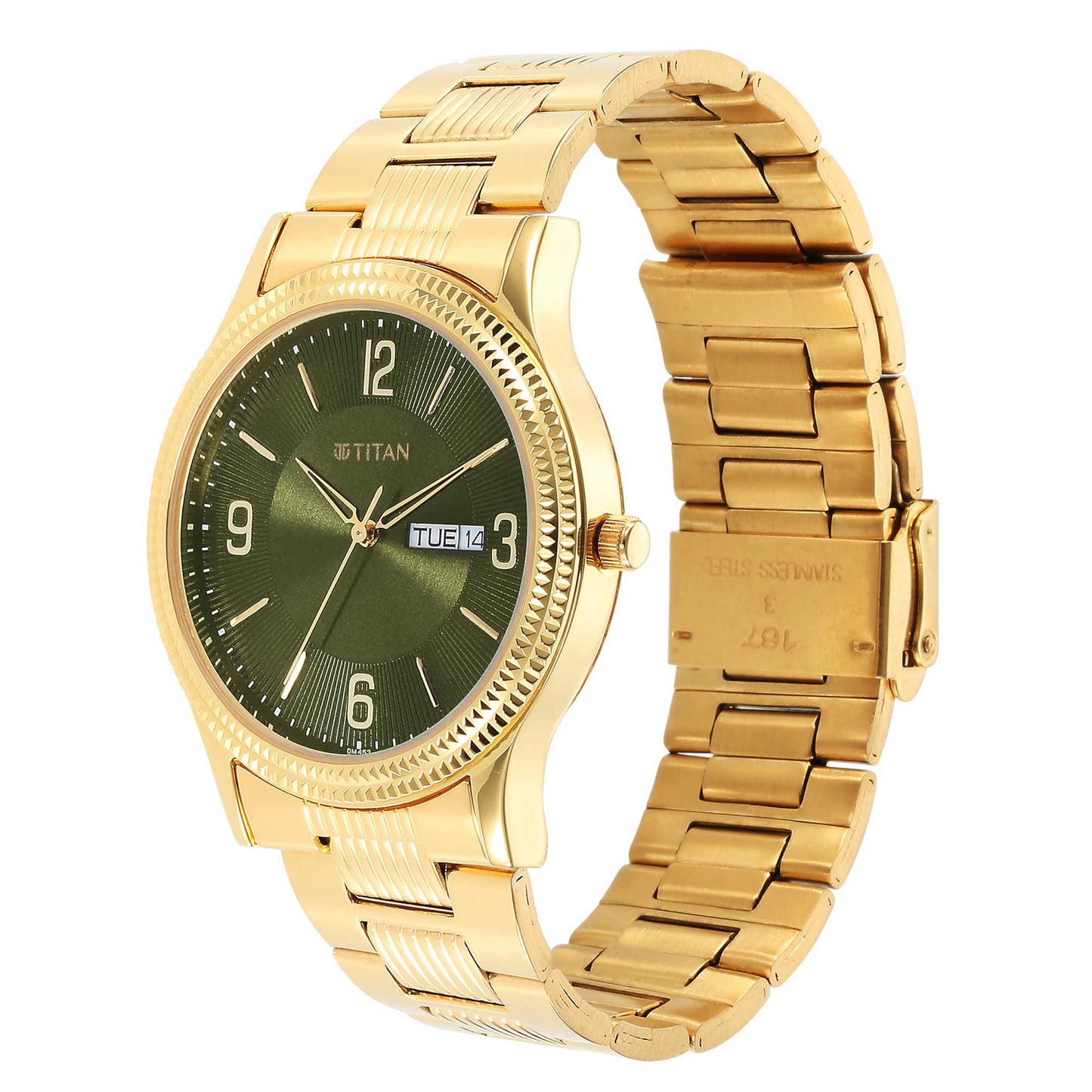 Karishma Green Dial Brass Strap Watch