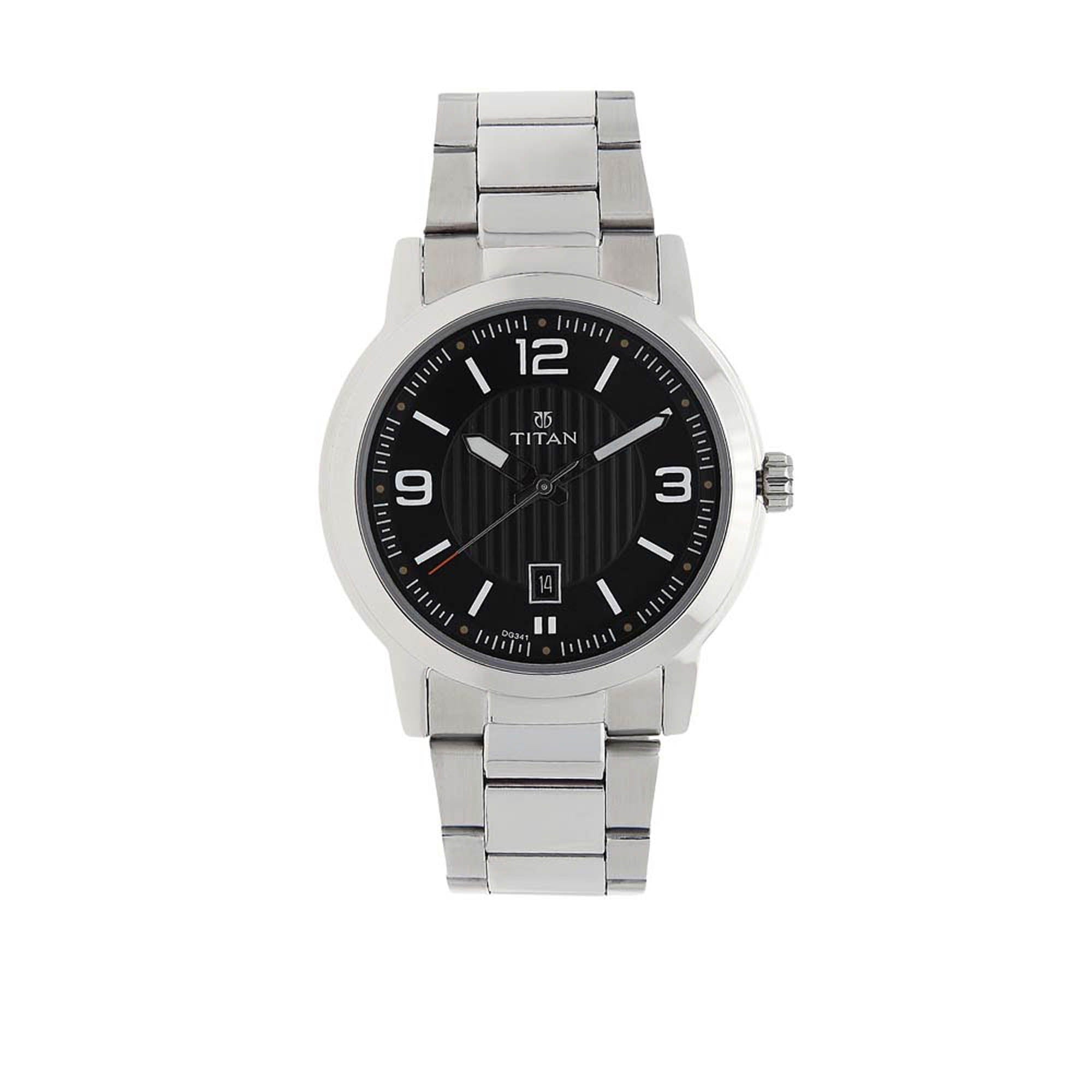 Stainless Steel Titan 2131 Yab Price Titan Quartz Analog Black