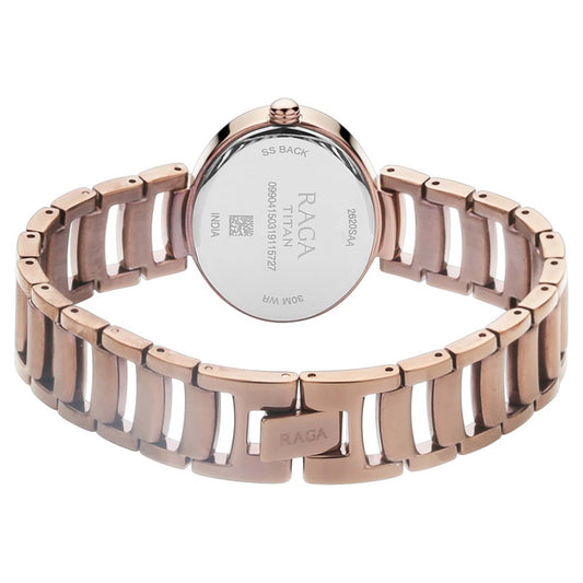 Raga Viva Brown Dial Metal Strap Watch