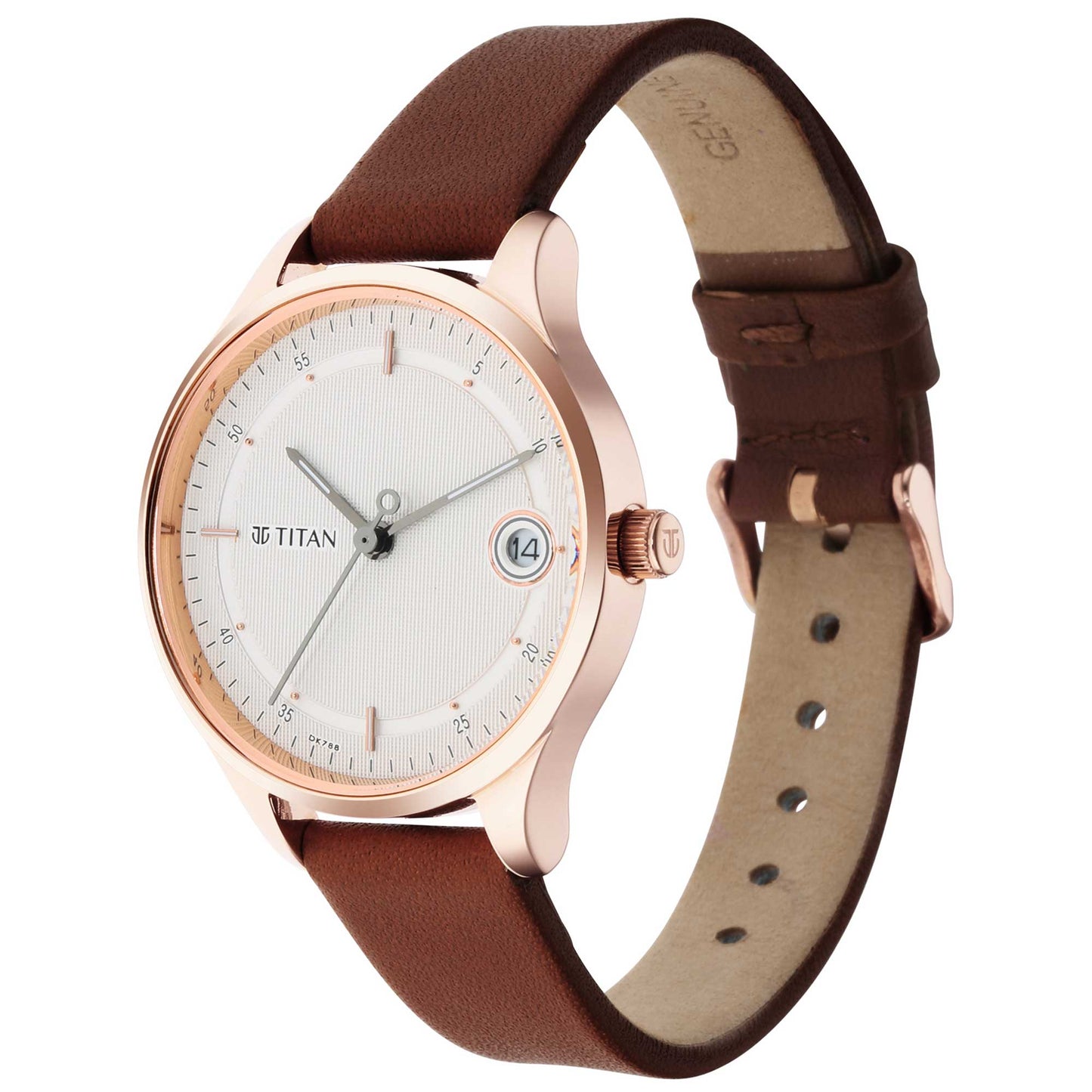 Workwear Silver Dial Brown Leather Strap Watch