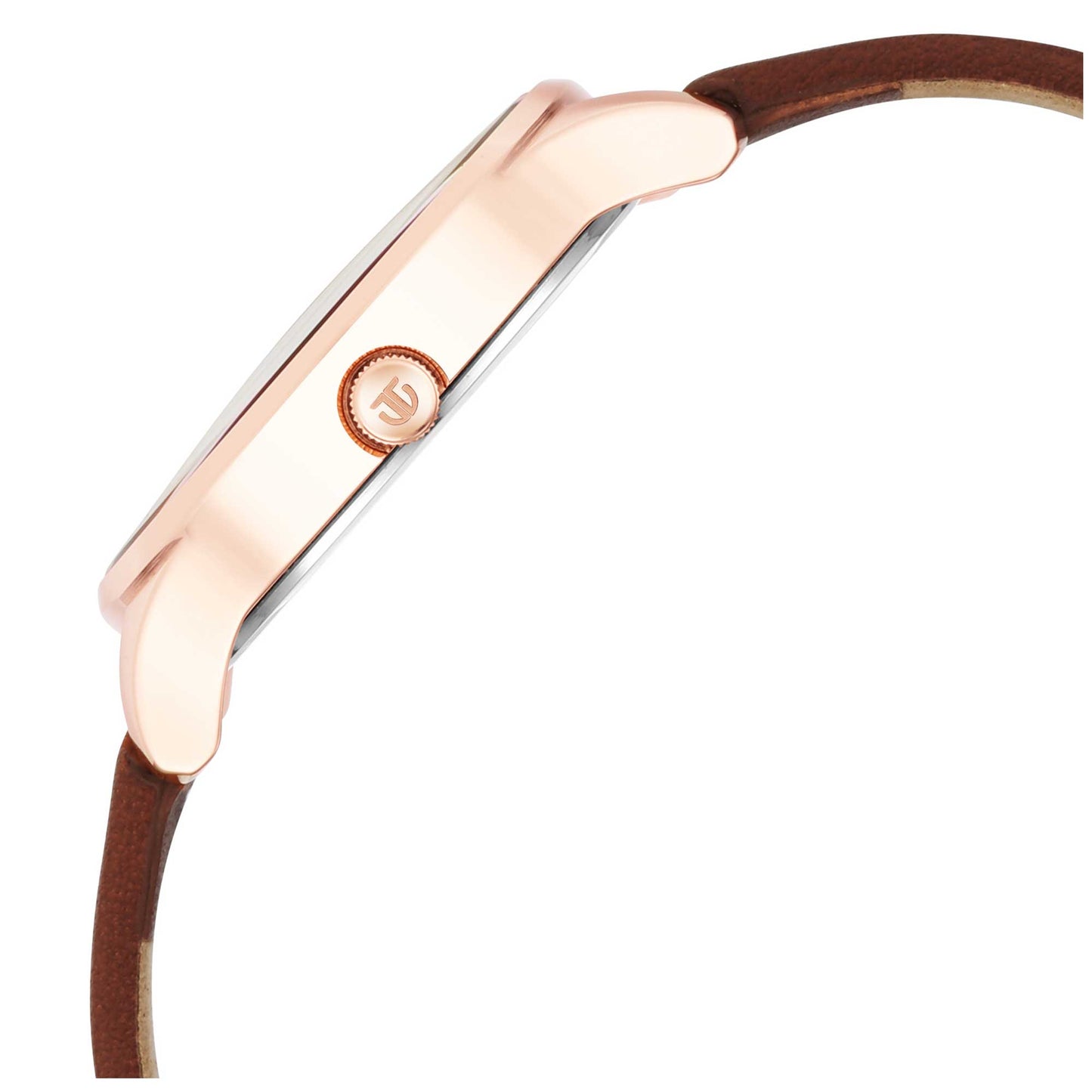 Workwear Silver Dial Brown Leather Strap Watch