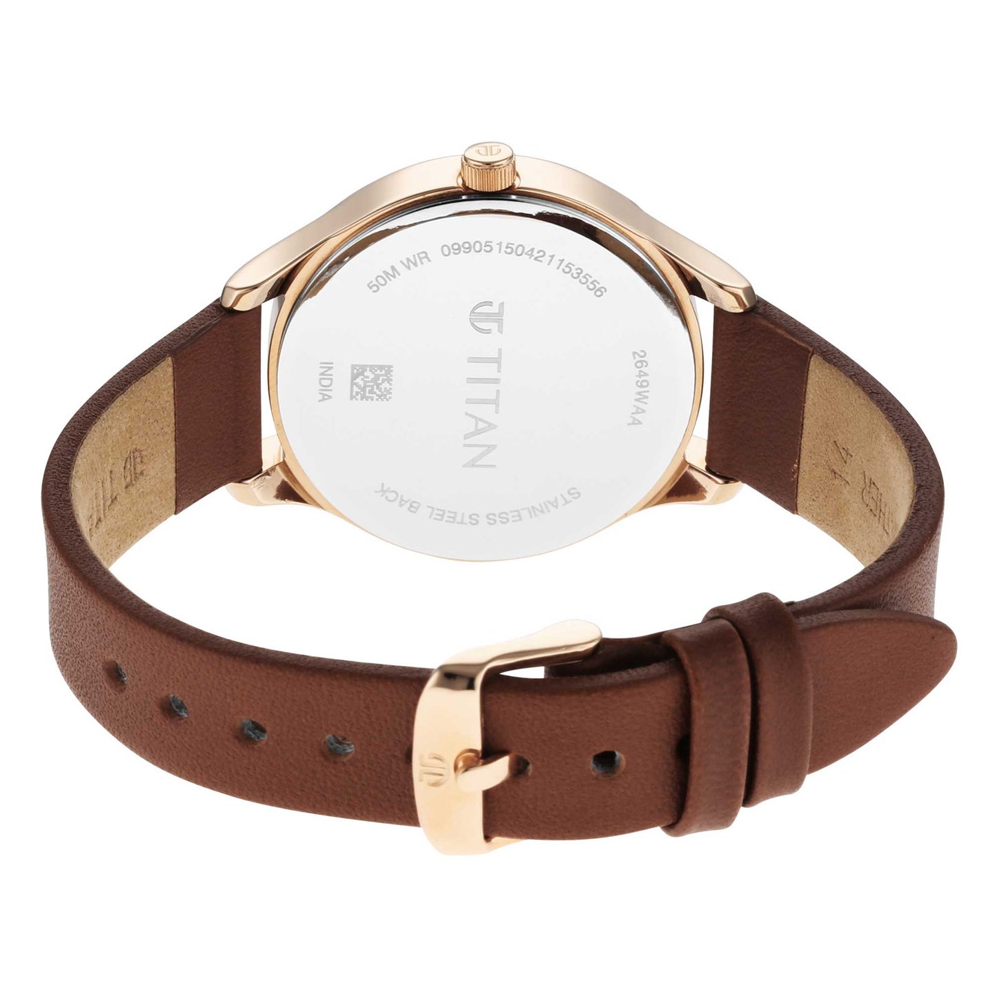 Workwear Silver Dial Brown Leather Strap Watch