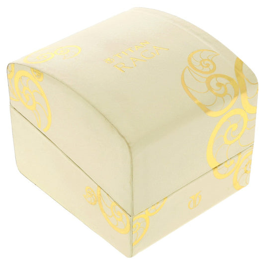 Titan Raga Viva Quartz Analog with Date White Dial Leather Strap Watch for Women 2666WL01