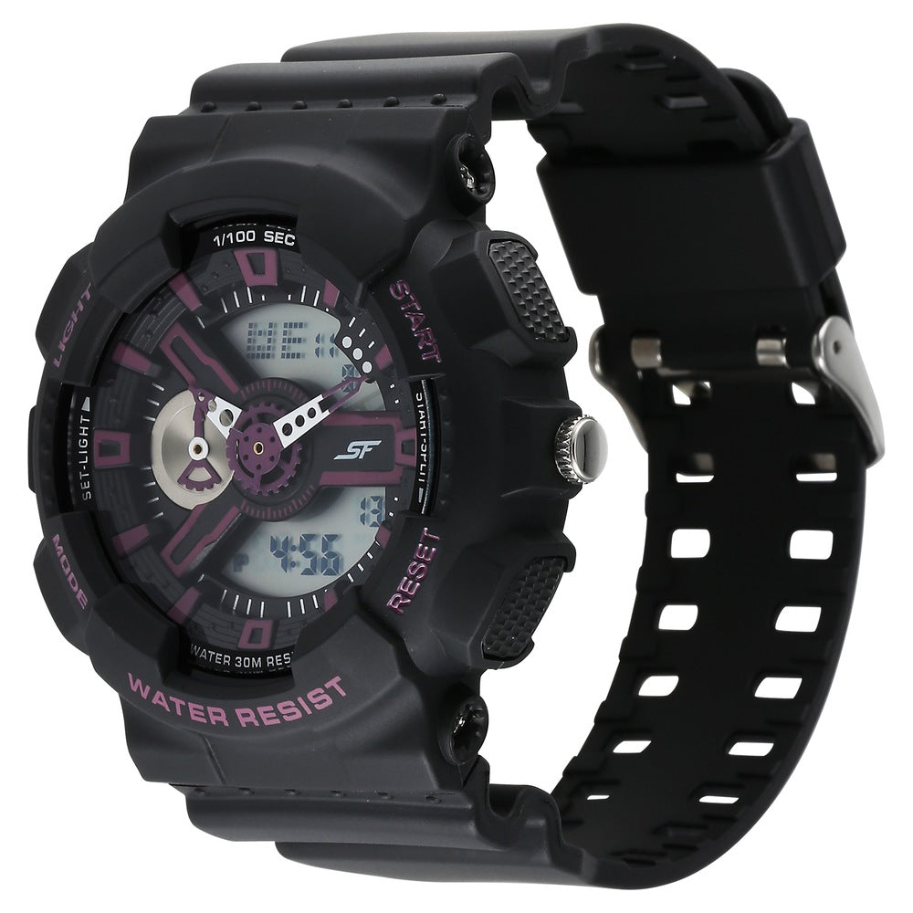 Sonata SF Dreamer Series Quartz Digital Analog Digital Black Plastic Strap for Men