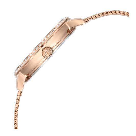 Titan Purple Style Up Quartz Analog Pink Dial Stainless Steel Strap Watch for Women