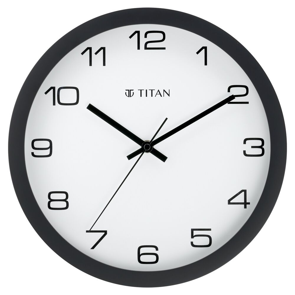Titan Tranquil Modern 30cm White Wall Clock with Silent Sweep Tech for the Serene Home