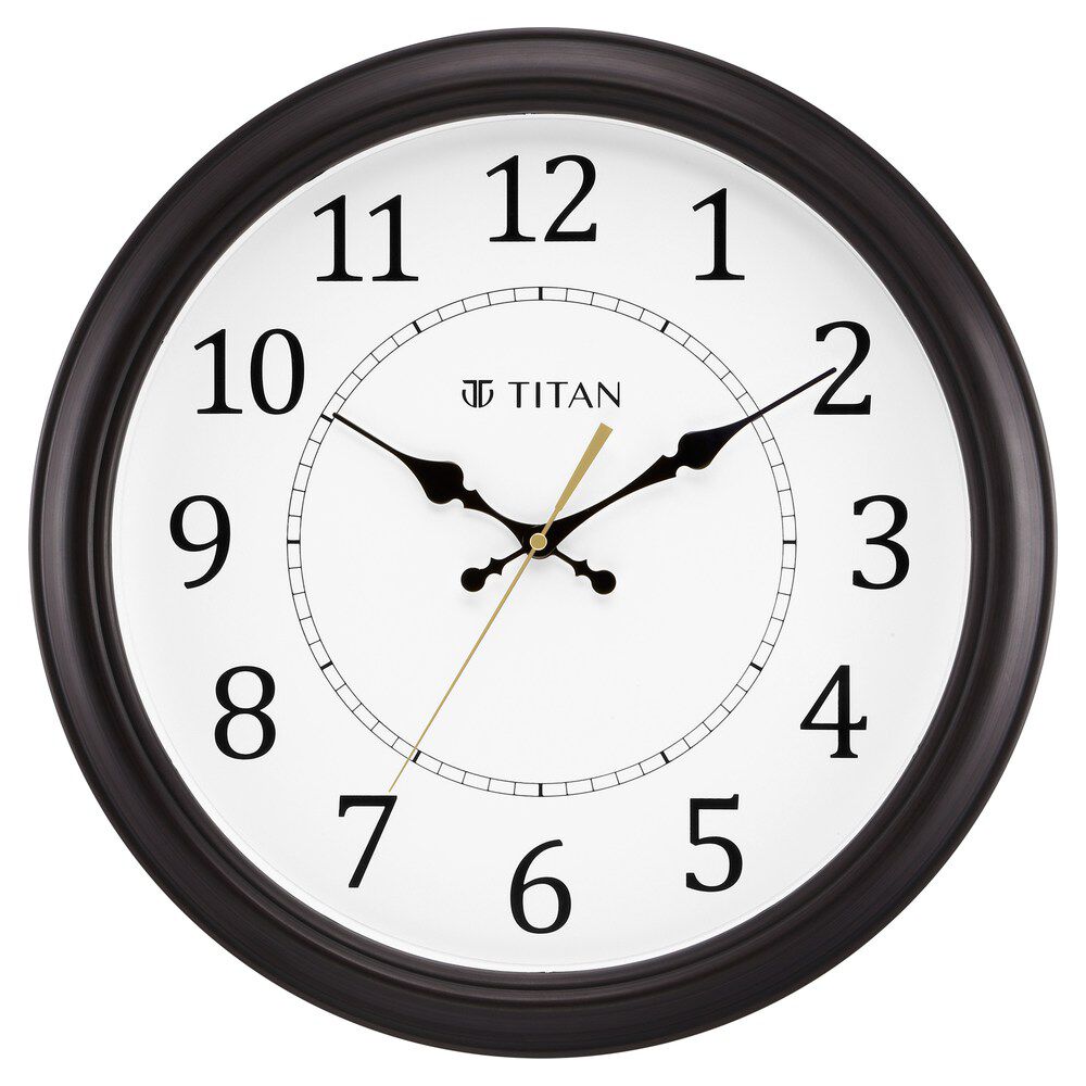 Classic White Wall Clock with Silent Sweep Technology - 42.0 cm x 42.0 cm (Large)