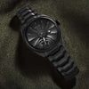 Titan Stellar Black Dial Stainless Steel Strap Automatic Watch