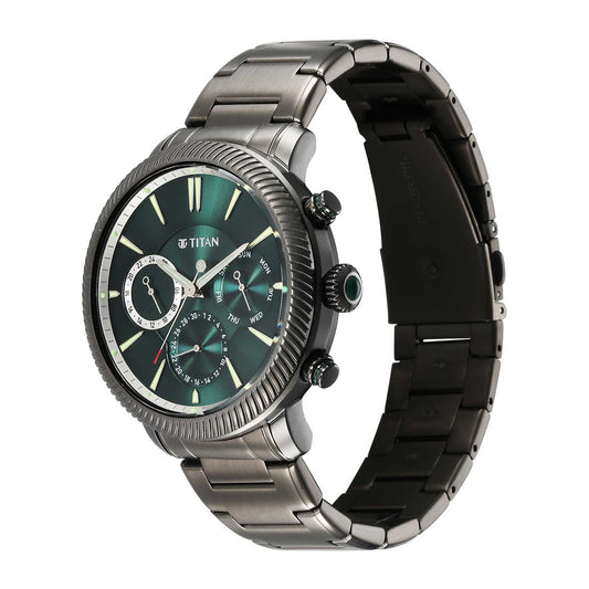 Titan Stellar Green Dial Multifunctional Analog Watch