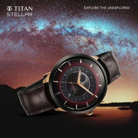 Titan Caleum Sun Moon Phase in Scarlet Red - Stellar Edition