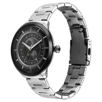 Titan Stellar Luna Sun Moon Disc Grey Dial Watch 10028KM02