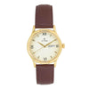 Titan Champagne Dial Analog with Day and Date Leather Strap watch for Men