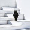 Titan Edge Black Dial Quartz Leather Strap Watch for Men