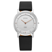 Titan Edge Quartz Analog White Dial Blue Leather Strap Watch For Men