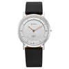 Titan Edge Quartz Analog White Dial Blue Leather Strap Watch For Men