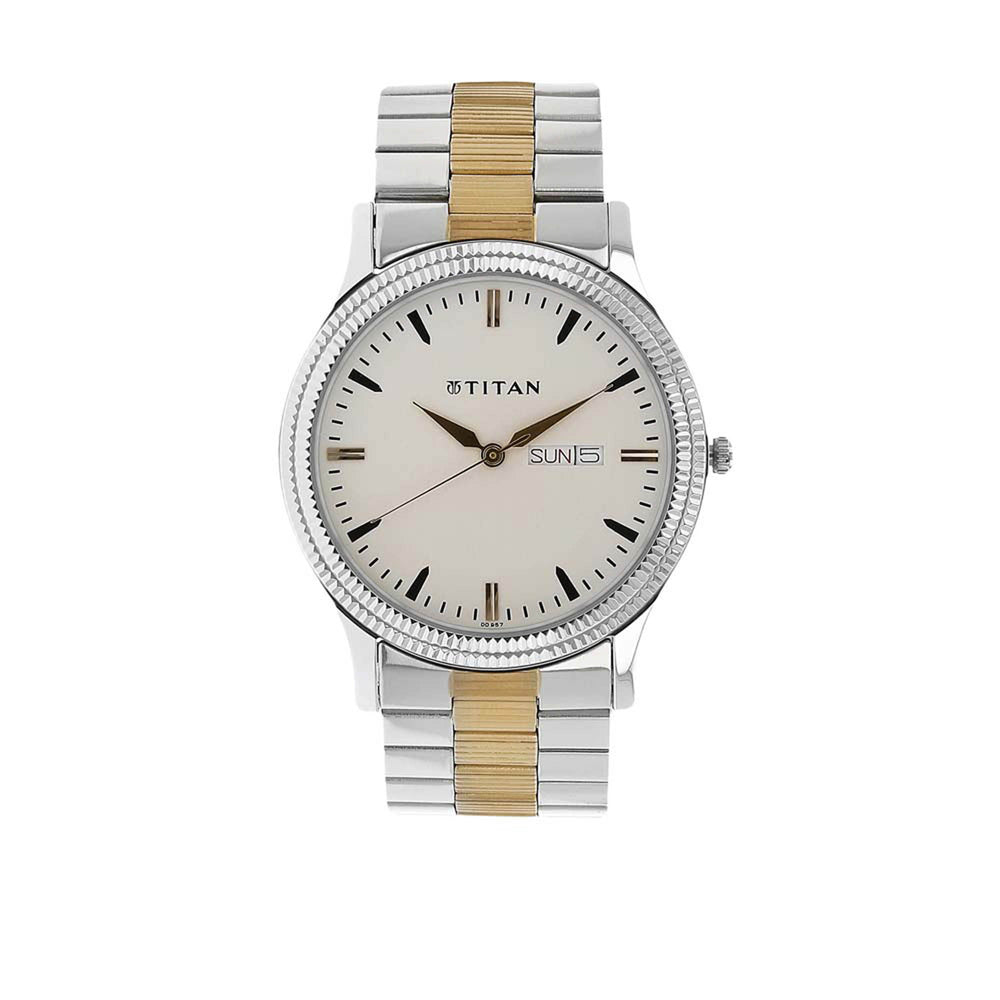 Titan White Dial Analog Watch for Men