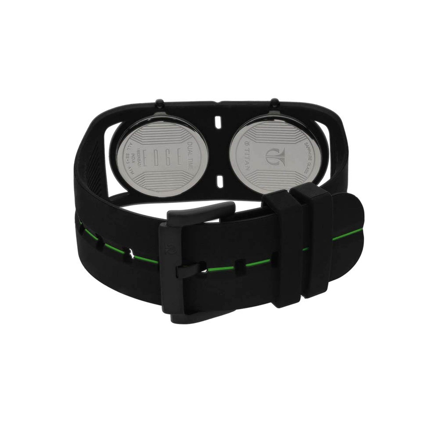 Titan Quartz Analog Black Dial Silicone Strap Watch for Men