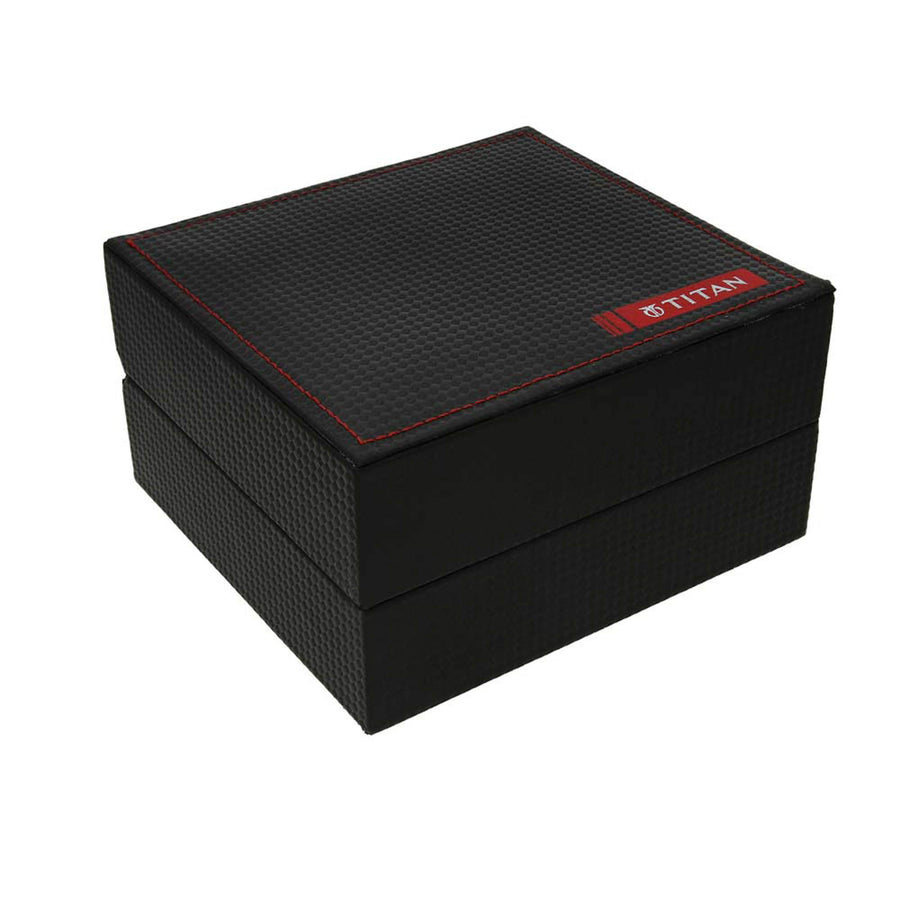 Titan Quartz Analog Black Dial Silicone Strap Watch for Men