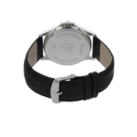 Titan Quartz Multifunction Anthracite Dial Leather Strap watch for Men