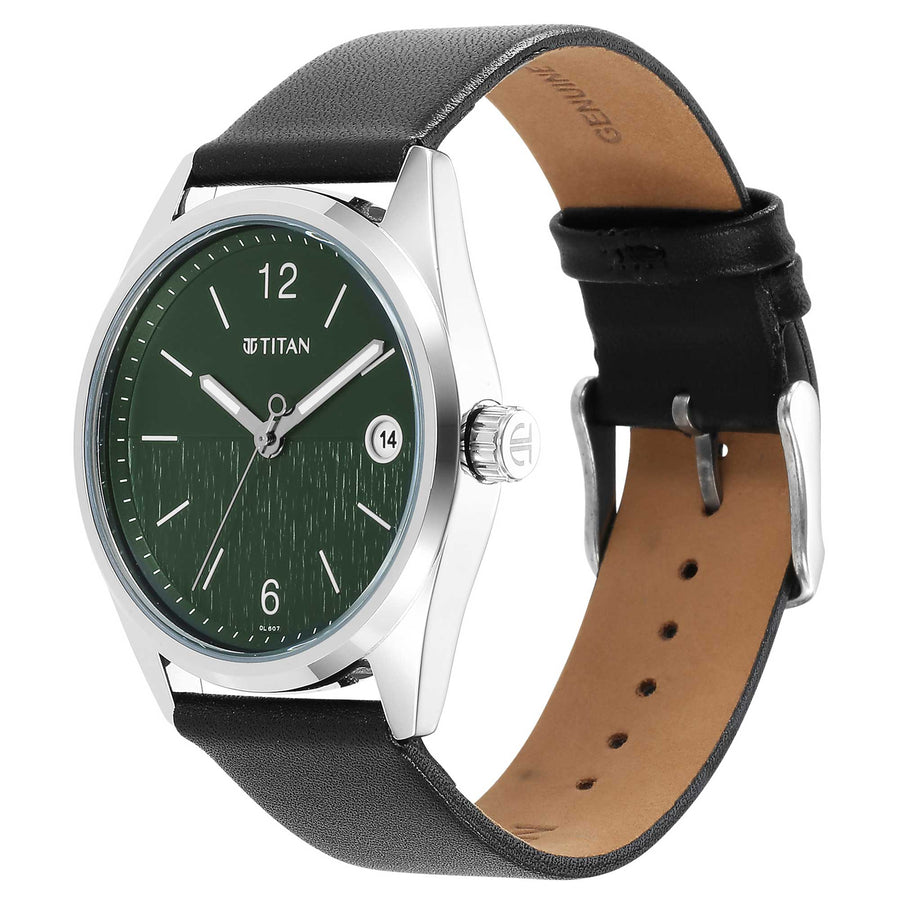 Neo Green Dial Analog with Date Watch for Men