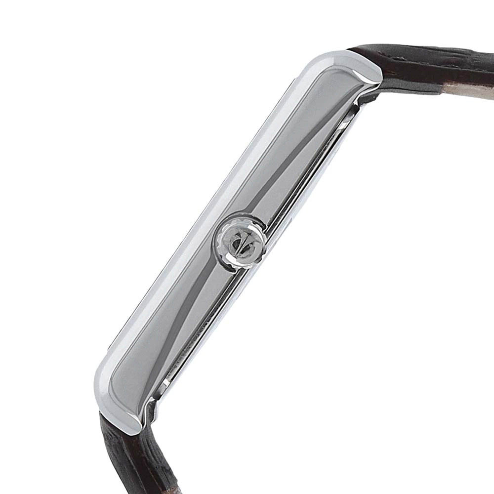 Titan Men's Urban Chic: Modernist Black Dial & Leather Strap Watch