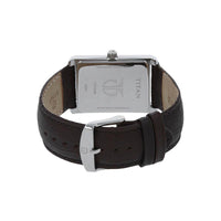 Titan Men's Urban Chic: Modernist Black Dial & Leather Strap Watch