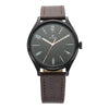 Titan Men's Minimalist Zen Watch Black: Sleek Leather Strap with Contrast Hands