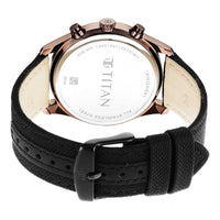 Neo Splash Black Dial Fabric Strap Watch