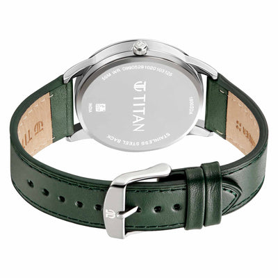 Titan Quartz Analog Leather Strap Watch for Men 1806SL07