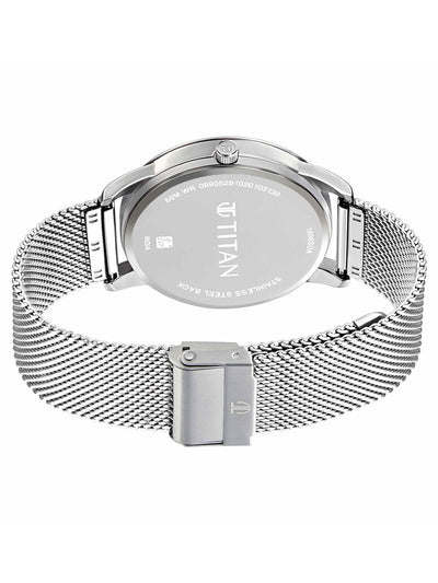 Titan 1806SM04 Elmnt Midnight Blue Dial Stainless Steel Strap Men Watch