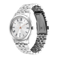 Titan Urban Analog Silver White Dial Metal Strap Watch for Men 1823SM05