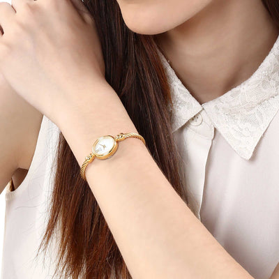 Titan Raga White Dial Analog Stainless Steel Strap watch for Women