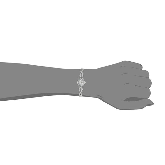 Titan Quartz Analog Silver Dial Metal Strap Watch for Women