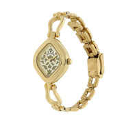Titan Quartz Analog Champagne Dial Stainless Steel Strap Watch for Women