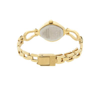 Titan Quartz Analog Champagne Dial Stainless Steel Strap Watch for Women