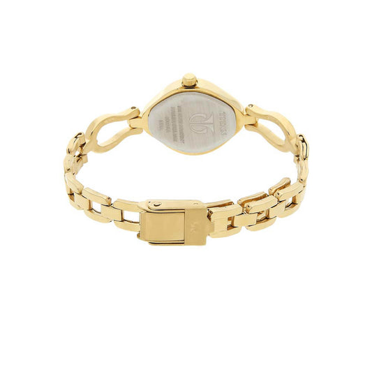 Titan Quartz Analog Champagne Dial Stainless Steel Strap Watch for Women