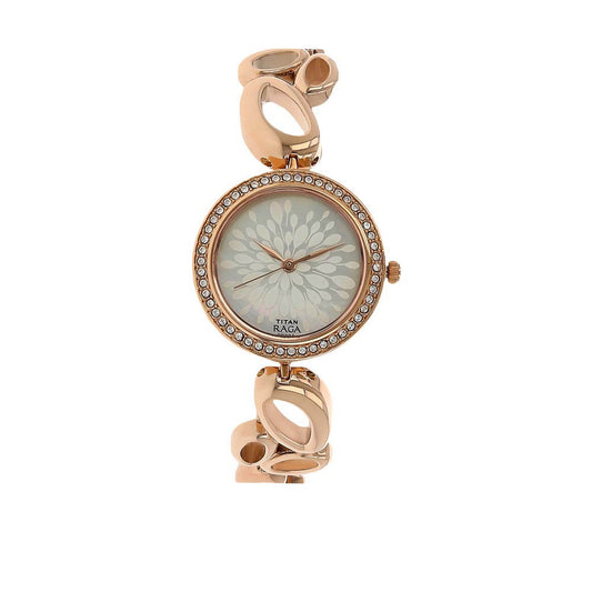Titan Raga Garden of Eden Mother of Pearl Dial Analog Metal Strap watch for Women