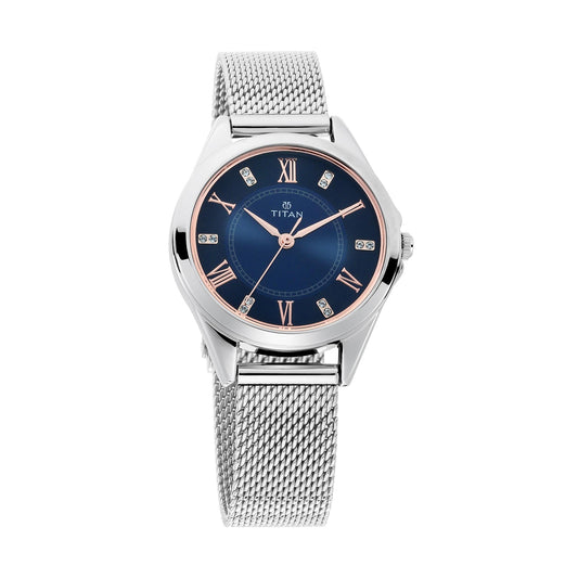 Titan Sparkle Blue Dial Analog Watch for Women