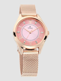 Sparkle Pink Dial Analog Ladies Watch 2565WM02