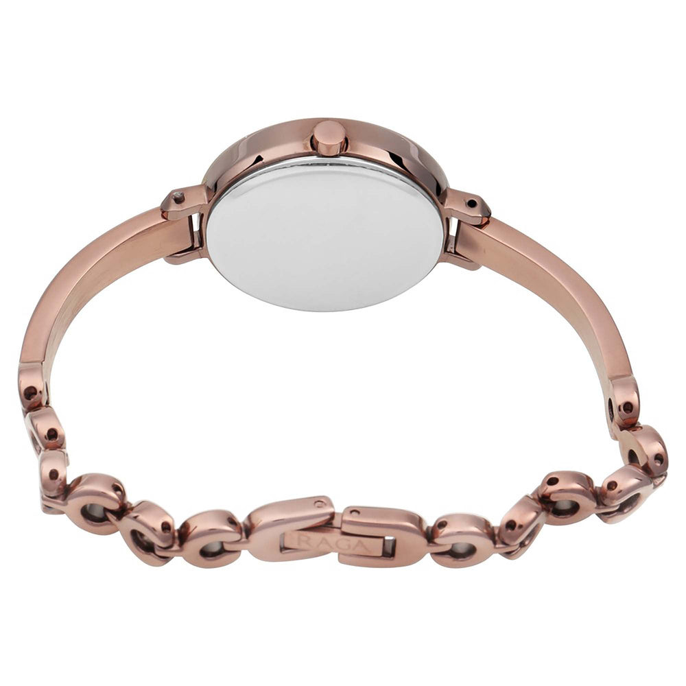 Titan Raga Brown Dial Metal Strap Analog Watch for Women