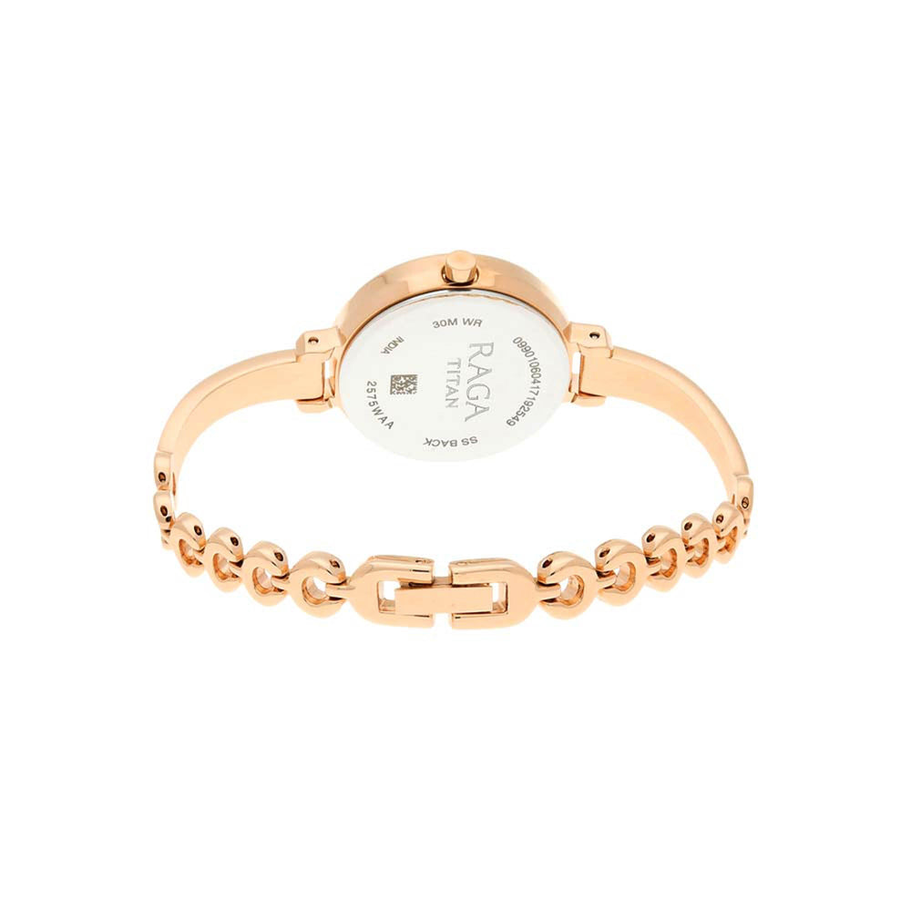 Titan Raga Viva Quartz Analog Rose Gold Round Dial Rose Gold Metal Strap Watch For Women