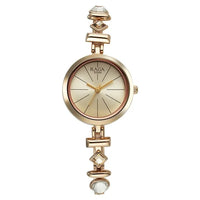 Titan Raga Viva Champagne Dial Gold Metal Strap Analog Watch for Women