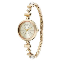 Titan Raga Viva Champagne Dial Gold Metal Strap Analog Watch for Women