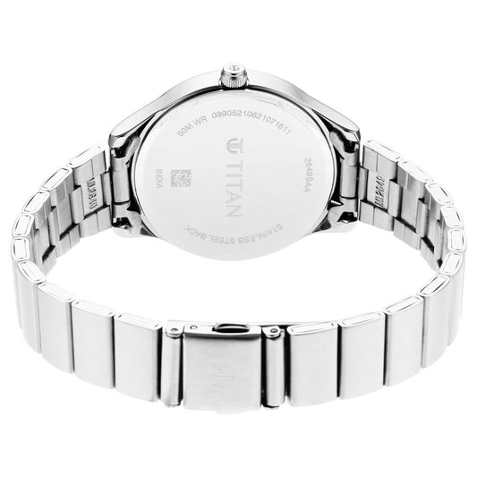 Workwear Black Dial Silver Stainless Steel Strap Watch