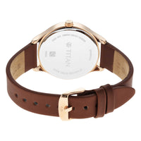 Workwear Silver Dial Brown Leather Strap Watch