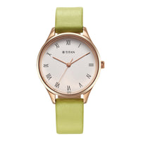 Titan Workwear Green Leather Strap watch for Women