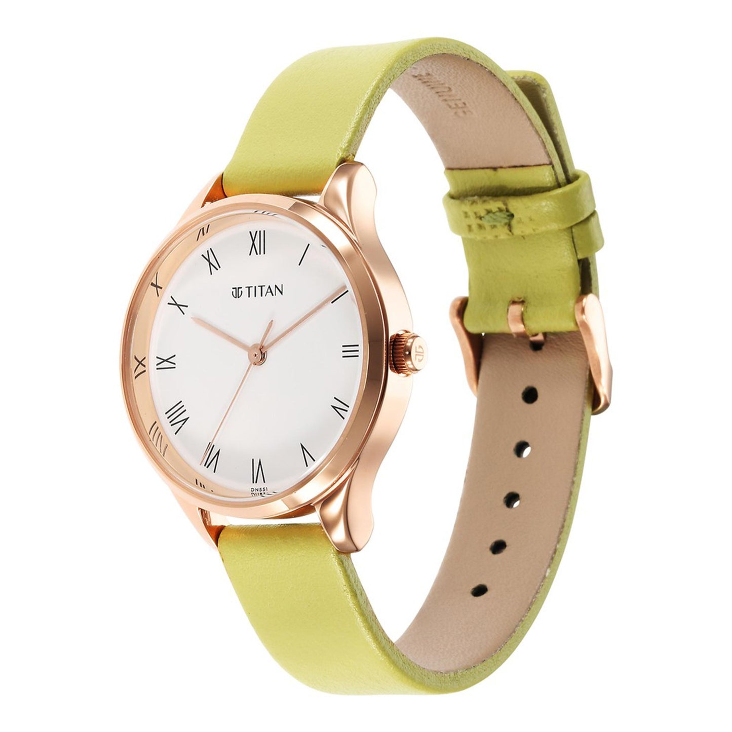 Titan Workwear Green Leather Strap watch for Women