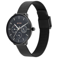 Titan Women's Svelte Green: Multi-Function Watch with Metal Strap