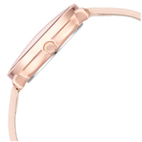 Workwear Rose Gold Dial Red Leather Strap Watch