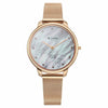 Titan Edge Metal Ladies Allure Quartz Analog Mother Of Pearl Round Dial Rose Gold Stainless Steel Strap Watch For Women
